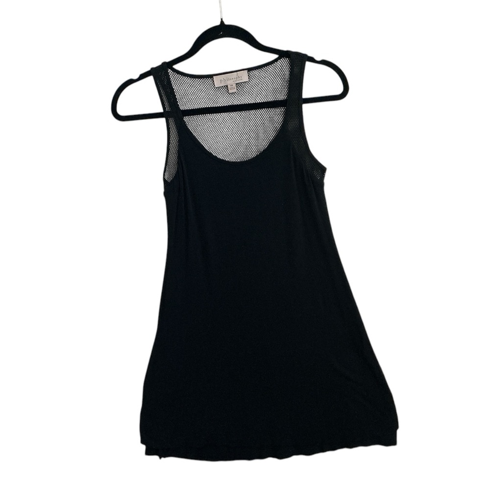 Black Swim Cover Up - Philosophy Dress Size XS - Scoop Mesh Neck